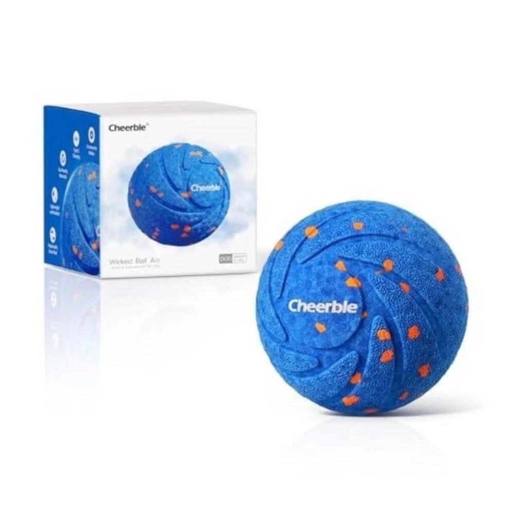 New Material Cheerble Smart Interactive Dog Toy Wicked Ball AIR Blue